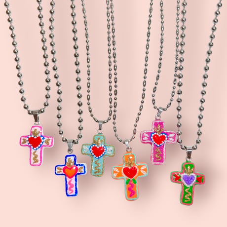 SILVER MEXICAN CROSS PENDANT