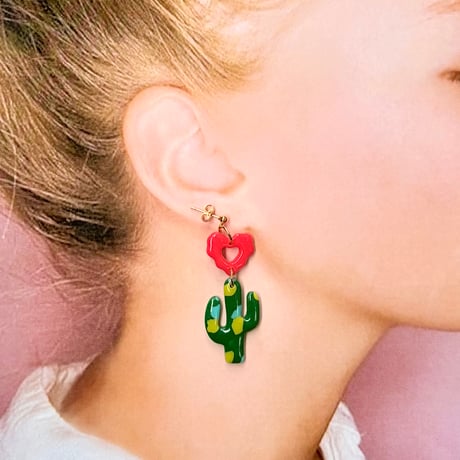 CACTUS×YURAYURA DANGLE ピアス/イヤリング