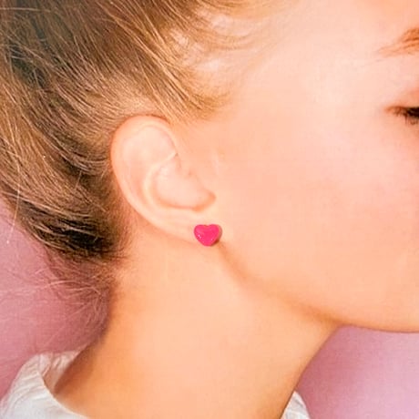 COLOR MINI HEART ピアス