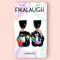 RAINBOW×HOLOGRAM DANGLE ピアス