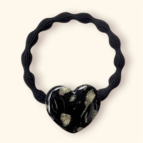 BIG HEART×BLACK GOLD HAIR TIE