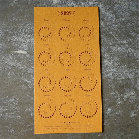 予約 2027 MOON CALENDER/ 6color