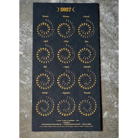 予約 2027 MOON CALENDER/ 6color