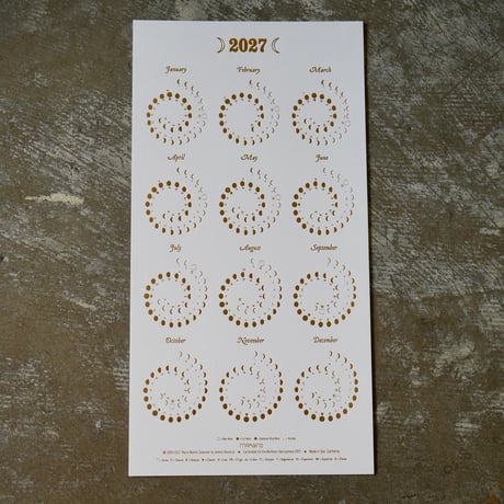 予約 2027 MOON CALENDER/ 6color