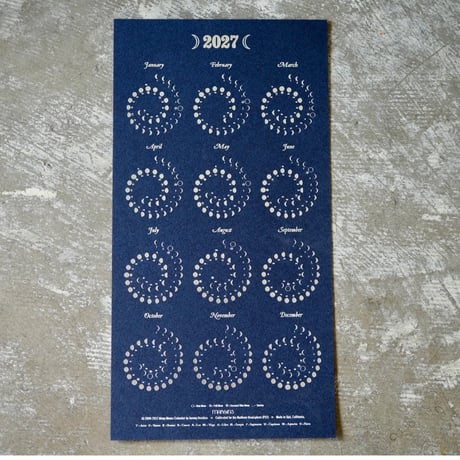 予約 2027 MOON CALENDER/ 6color