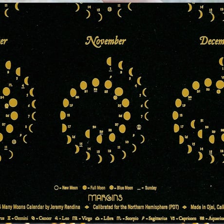 予約 2027 MOON CALENDER/ 6color