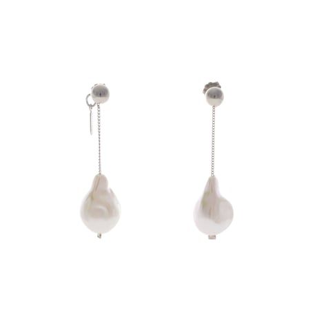 【Sea'ds Mara】Floating baroque pearl pierce[26A4-74P]