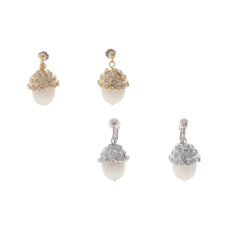 【Sea'ds Mara】Acorn pearl earrings [26A4-63E]