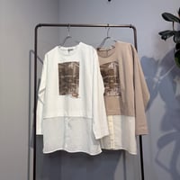 【BEATRICE】異素材ドッキングフォトプリントTシャツ［E80408］