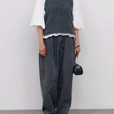 【YENN】CHUNKY KNIT VEST［Y264-91131］