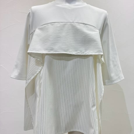 【CYAN tokyo】サッカーストライプコンビTOPS［710585］