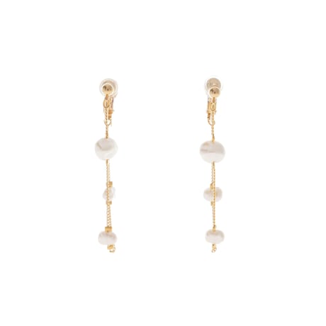 【Sea'ds Mara】Floating pearl earrings[26A4-73E]
