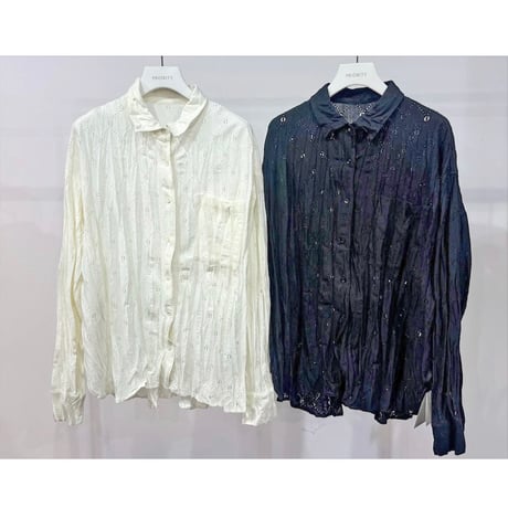 【PRIORITY】クリンクルレースシャツ　［P71004JT］