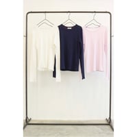 【LeMelange】細リブクルーネックロンTee［8711004］