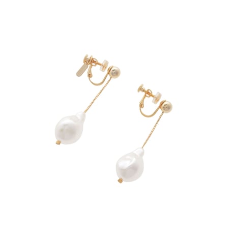 【Sea'ds Mara】Floating baroque pearl earring[26A4-74E]