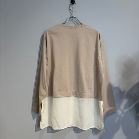 【BEATRICE】異素材ドッキングフォトプリントTシャツ［E80408］