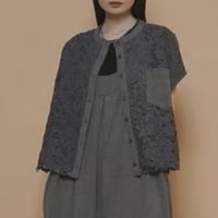 【CYAN tokyo】カットレースコンビフレンチシャツ［710586］