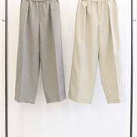 【LeMelange】リネンライクタックワイドPT［8713504］