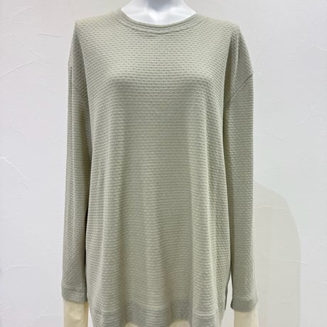 【CYAN tokyo】モザイクジャガードL/S TOPS［710559］