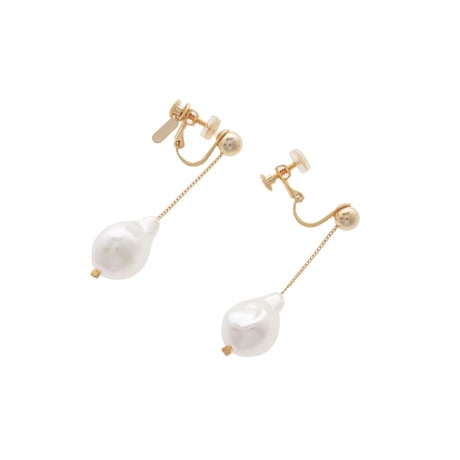 【Sea'ds Mara】Floating baroque pearl earring[26A4-74E]
