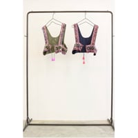 【LeMelange】前後2WAY刺繍ベスト《KHAKI, NAVY》［8713704］