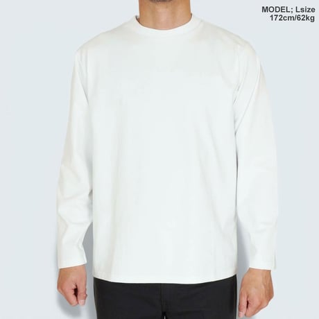ジャケットのインナー専用 長袖 Tシャツ 超伸縮 /ホワイト (全3色) M～XXL