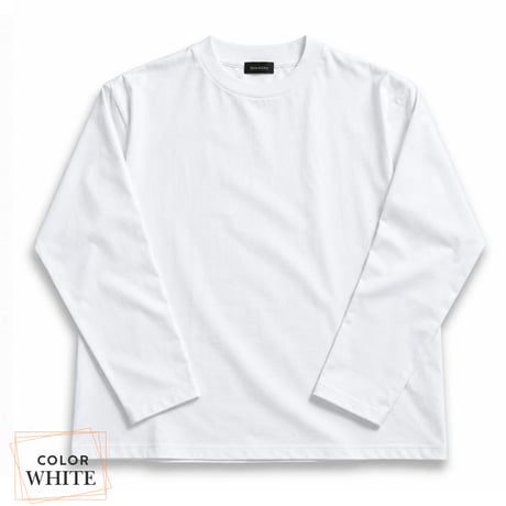 ジャケットのインナー専用 長袖 Tシャツ 超伸縮 /ホワイト (全3色) M～XXL