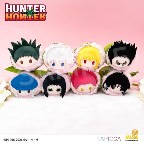10/27〆【HUNTER×HUNTER × TAPIOCA】タピオカ中国発売 桜もち寝そべり ぬいぐるみ マスコット（全8種）