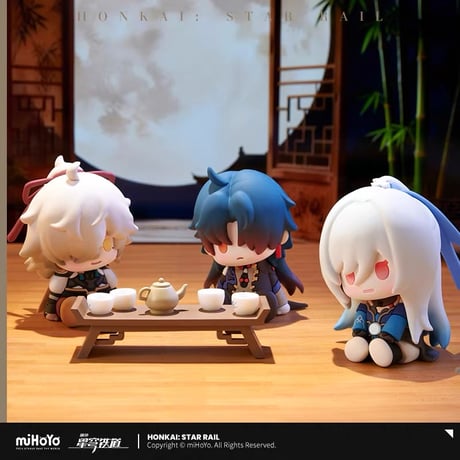 受付再開中【崩壊：スターレイル × 万代南梦宫】中国発売 POTEPOTTE-R おすわり ミニフィギュア（全8種）2026年12月以降