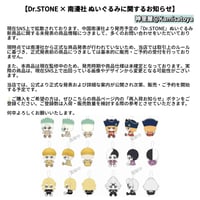 【購入希望数調査中】【Dr.STONE × 南漫社】ドクターストーン 中国限定発売 トレーディング お座り ぬいぐるみキーホルダー マスコット（全6種）