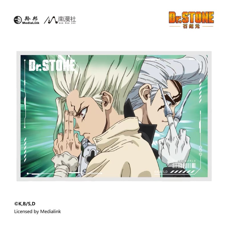 激レア非売品モンスト×Dr.STONE 直筆サイン色紙 当選品 Dr.STONE × 南漫社】ドクターストーン 中国限定発売 アクリル色紙（全6