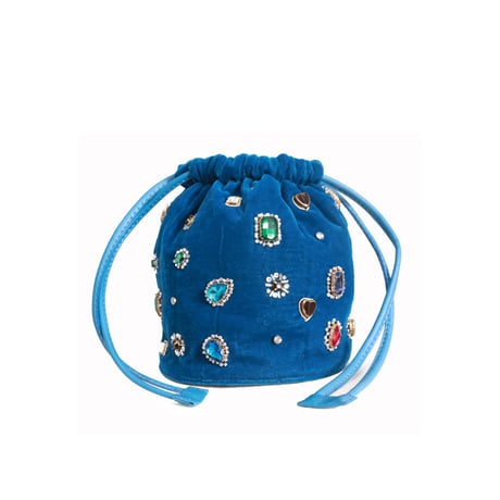 beej__Velvet jewelry bag_Blue