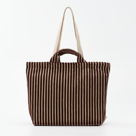 beej_P ile stripe Bag_L.Brown