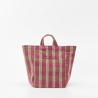 beej_checkwoven Totebag_Pink