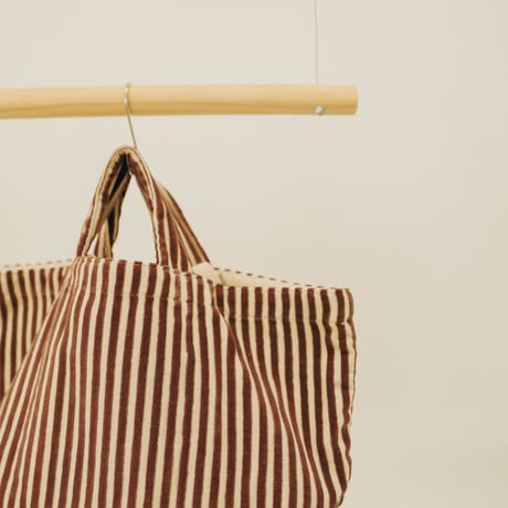 beej_P ile stripe Bag_L.Brown