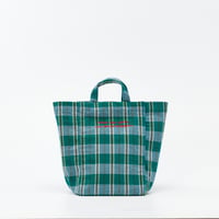 beej_checkwoven Totebag_Blue