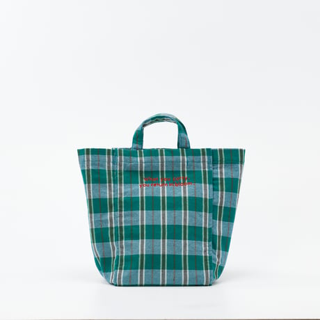 beej_checkwoven Totebag_Blue