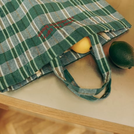 beej_checkwoven Totebag_Blue