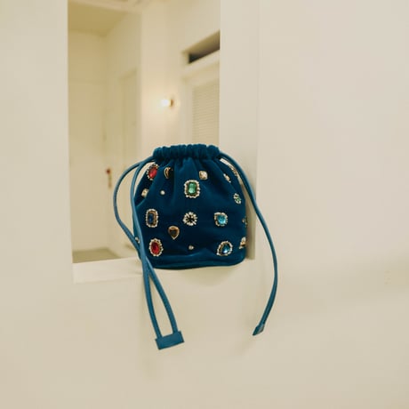beej__Velvet jewelry bag_Blue