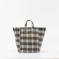 beej_checkwoven Totebag_Brown