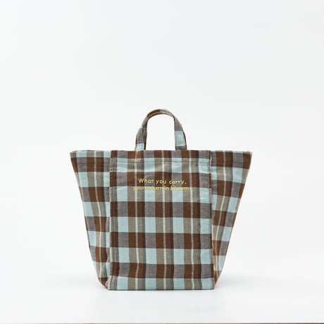 beej_checkwoven Totebag_Brown