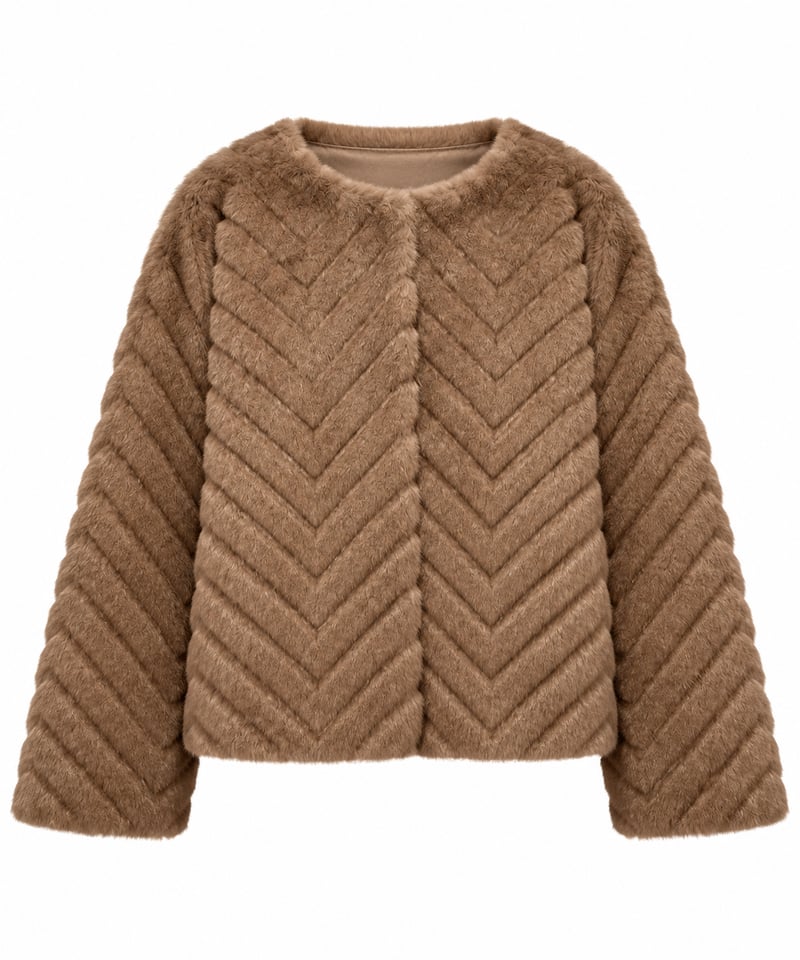 キャメルリバーシブルヘリンボーンコート | HAN AHNSOON ONLINE STORE