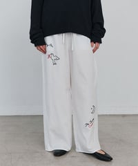 ハンドエンブロイダリーダブルガーゼパンツ