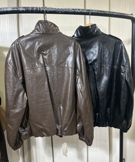 cafune フェイクレザージャケット