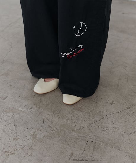 ハンドエンブロイダリーダブルガーゼパンツ