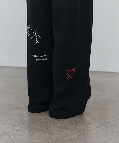 ハンドエンブロイダリーダブルガーゼパンツ