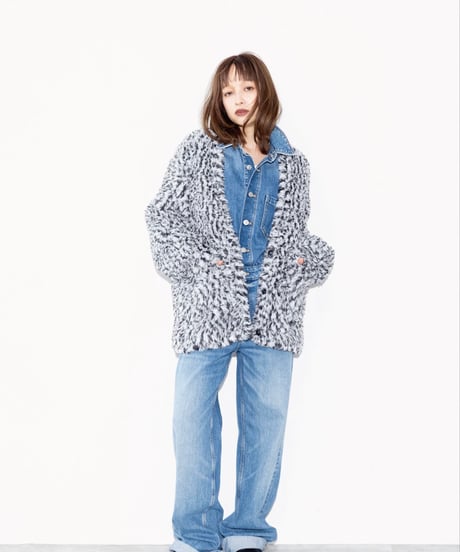 MARGAUX VINTAGE フェザーヤーンVカーディガン