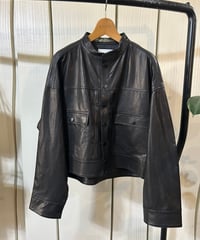 【完全受注生産】SALT PLUS JAPAN ノーカラーショートレザージャケット