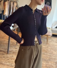 cafune メタルボタンニットカーディガン