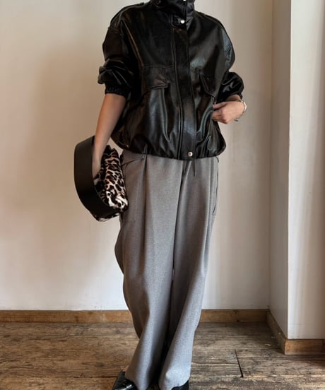 cafune フェイクレザージャケット